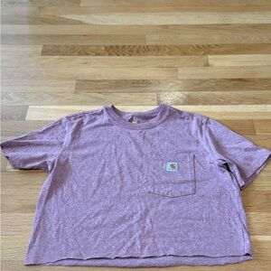 Carhartt crop tee - mauve heather - women's small